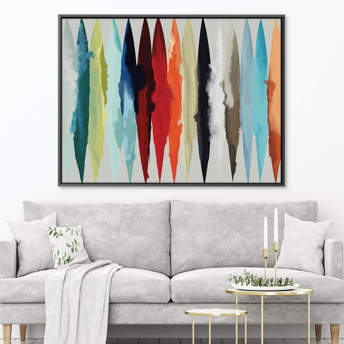 Vibrant Abstract Surf Waves Oil Painting for Modern Home Décor