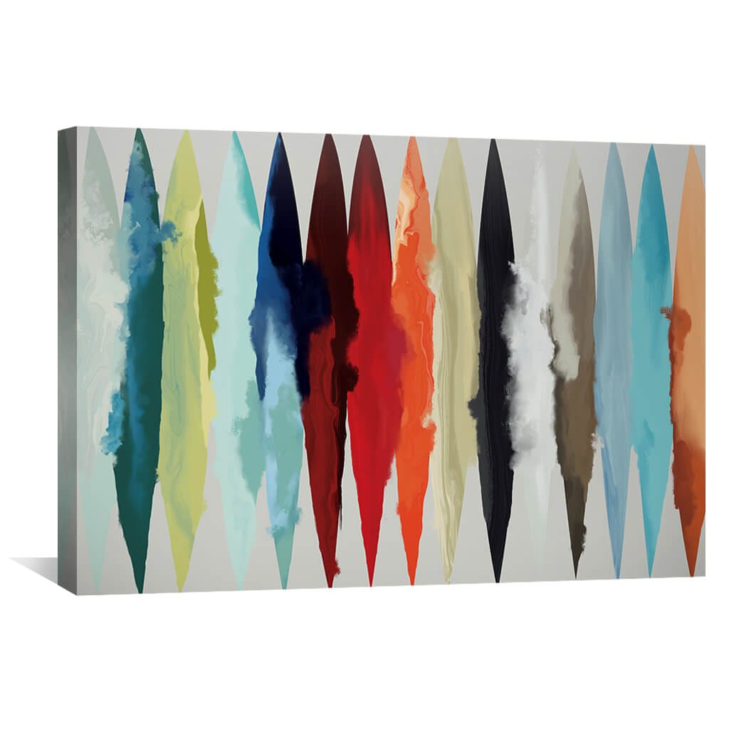 Vibrant Abstract Surf Waves Oil Painting for Modern Home Décor