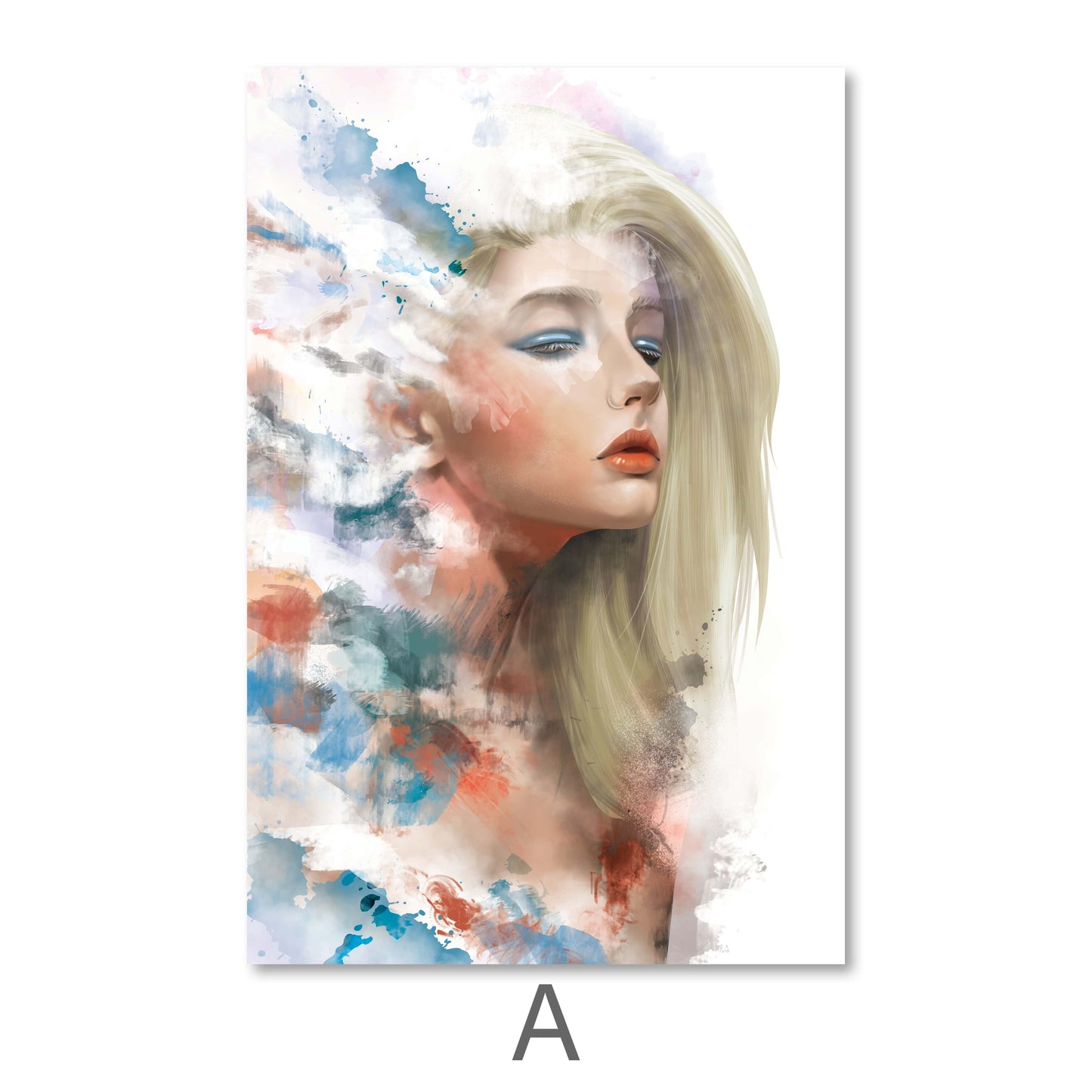 Abstract Elegance: Ethereal Women in Colorful Dreamscape Oil Painting