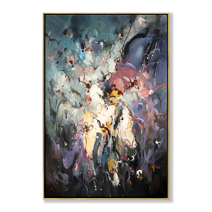 Colorful Abstract Oil Painting of Enchanting Fairytales for Home Decor