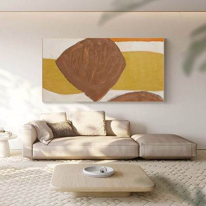 Contemporary Minimalist Geometric Oil Painting for Modern Home Decor