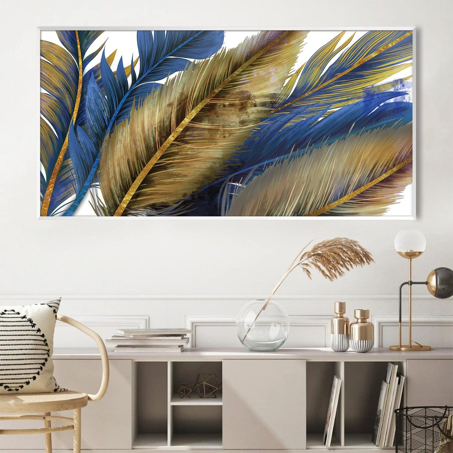 Vibrant Feathered Elegance Canvas Art for Modern Home Decor