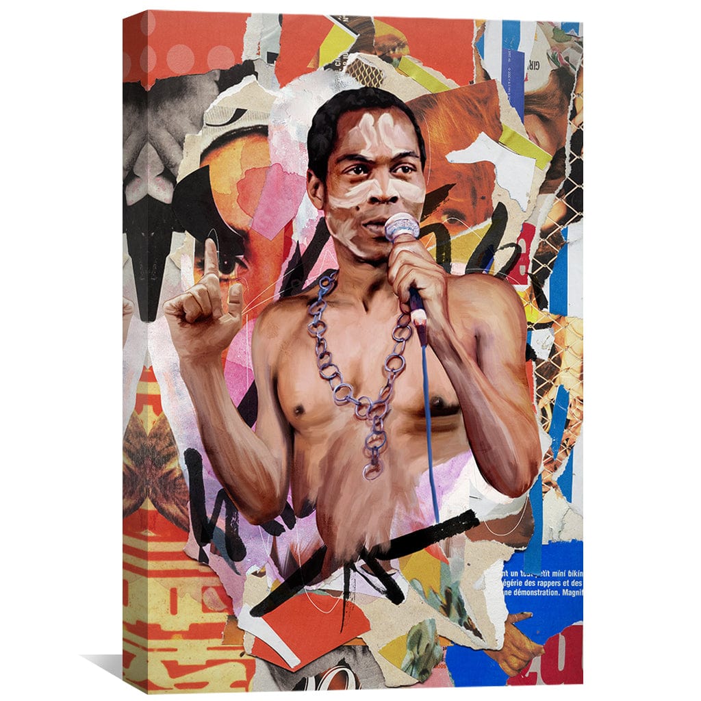 Vibrant Portrait of Fela Kuti – Iconic Music Legend Oil Painting