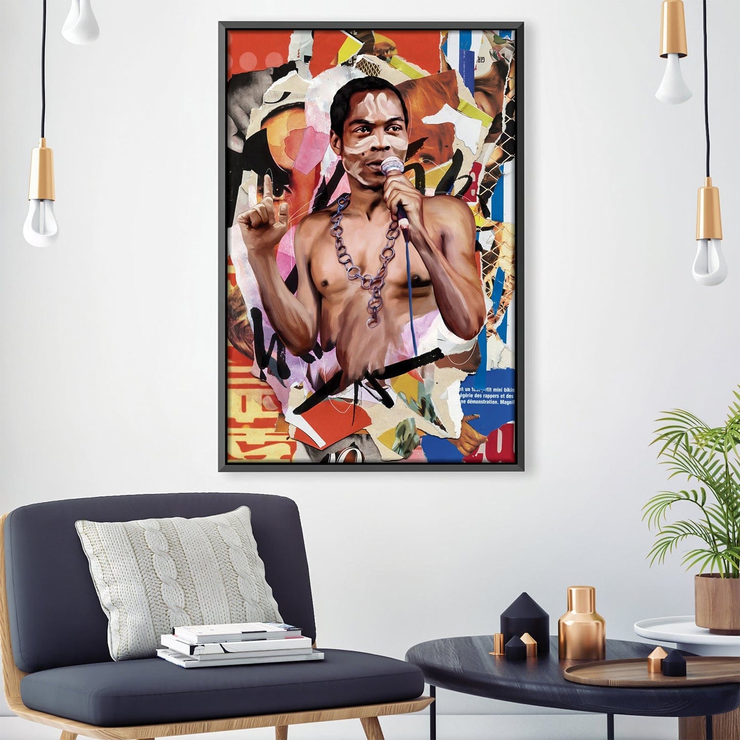 Vibrant Portrait of Fela Kuti – Iconic Music Legend Oil Painting