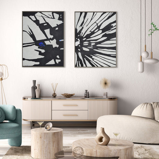 Dynamic Abstract Oil Painting for Modern Home Decor