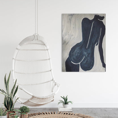 Abstract Silhouette: Modern Oil Painting of a Curvaceous Figure