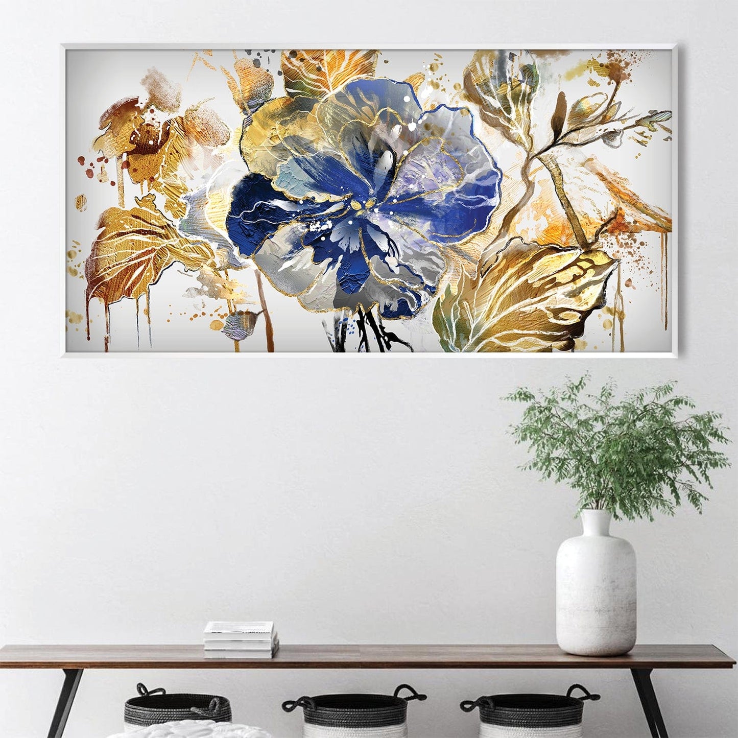 Vibrant Floral Elegance Oil Painting on Canvas for Modern Home Decor