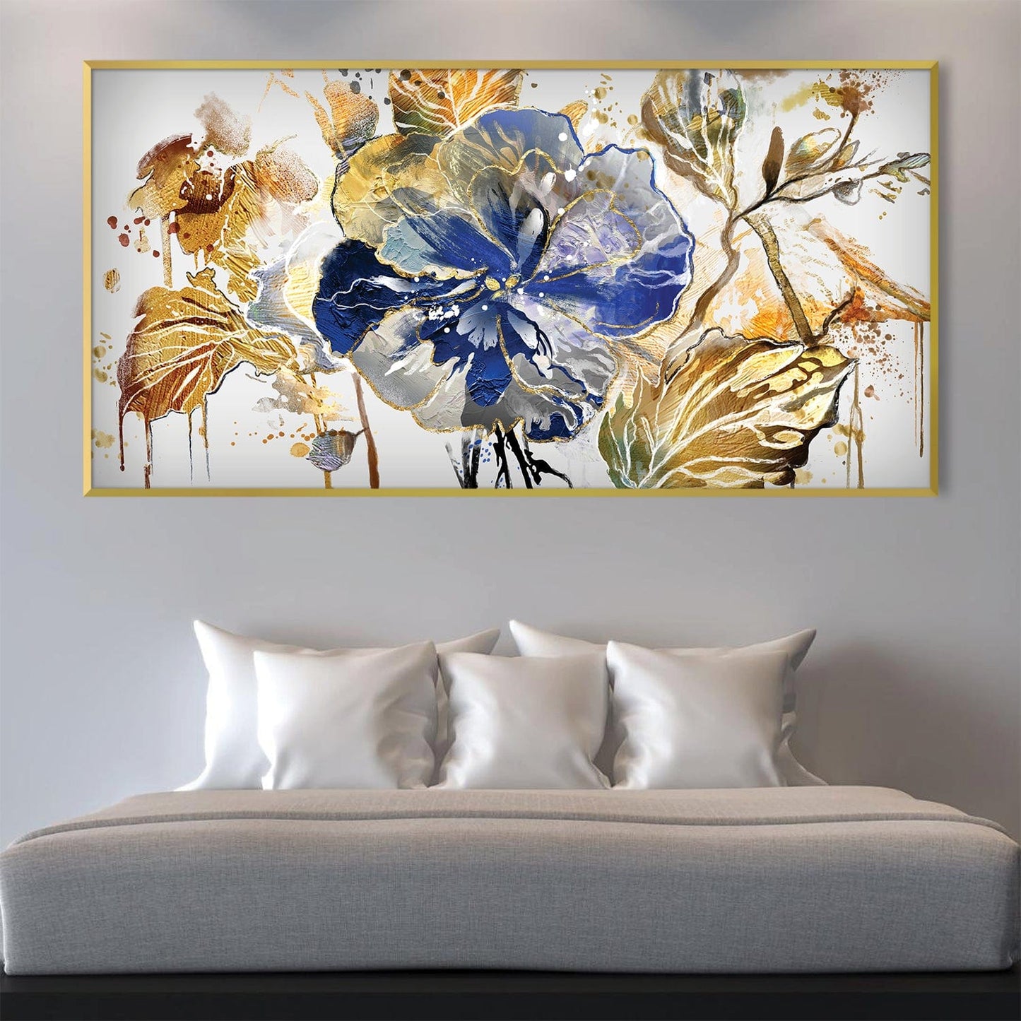 Vibrant Floral Elegance Oil Painting on Canvas for Modern Home Decor