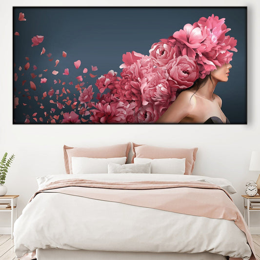 Enchanting Floral Goddess Oil Painting for Elegant Home Decor
