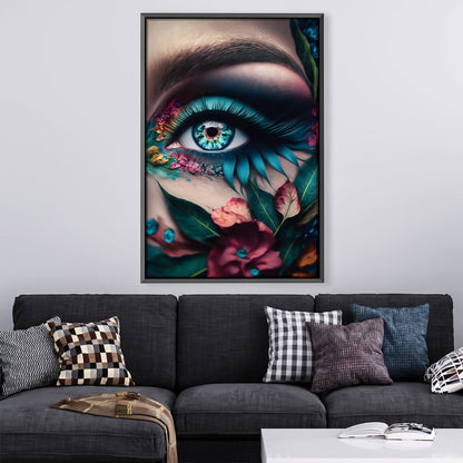 Enchanting Floral Eye Art - Vibrant Oil Painting for Elegant Decor