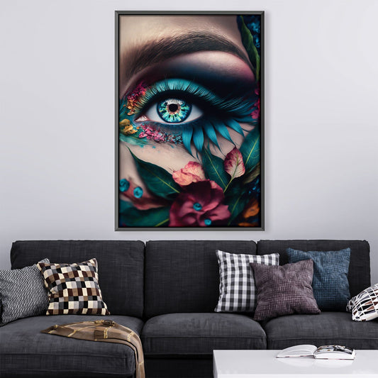 Enchanting Floral Eye Art - Vibrant Oil Painting for Elegant Decor