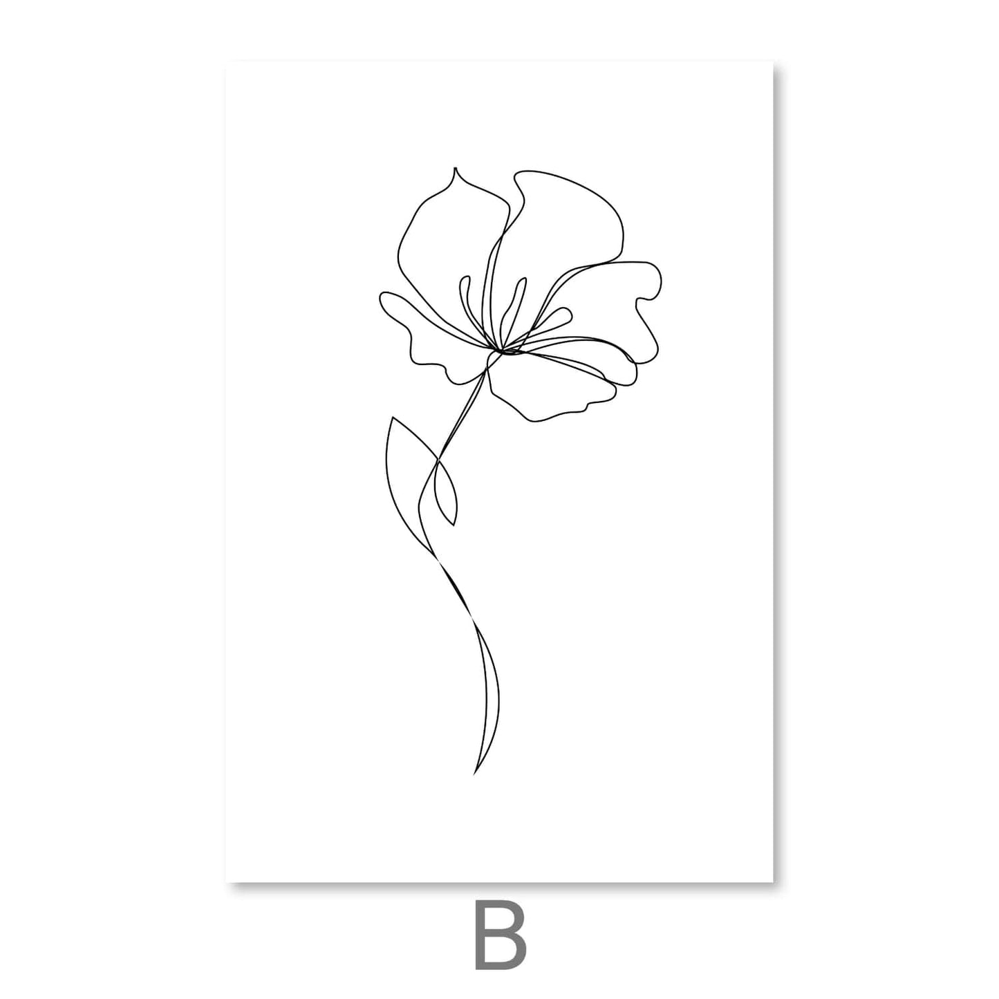 Elegant Floral Line Art Triptych for Modern Home Decor