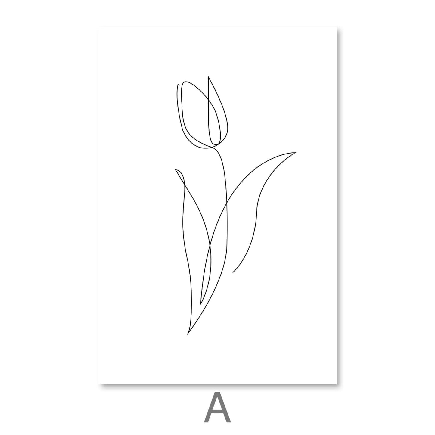 Elegant Floral Line Art Triptych for Modern Home Decor