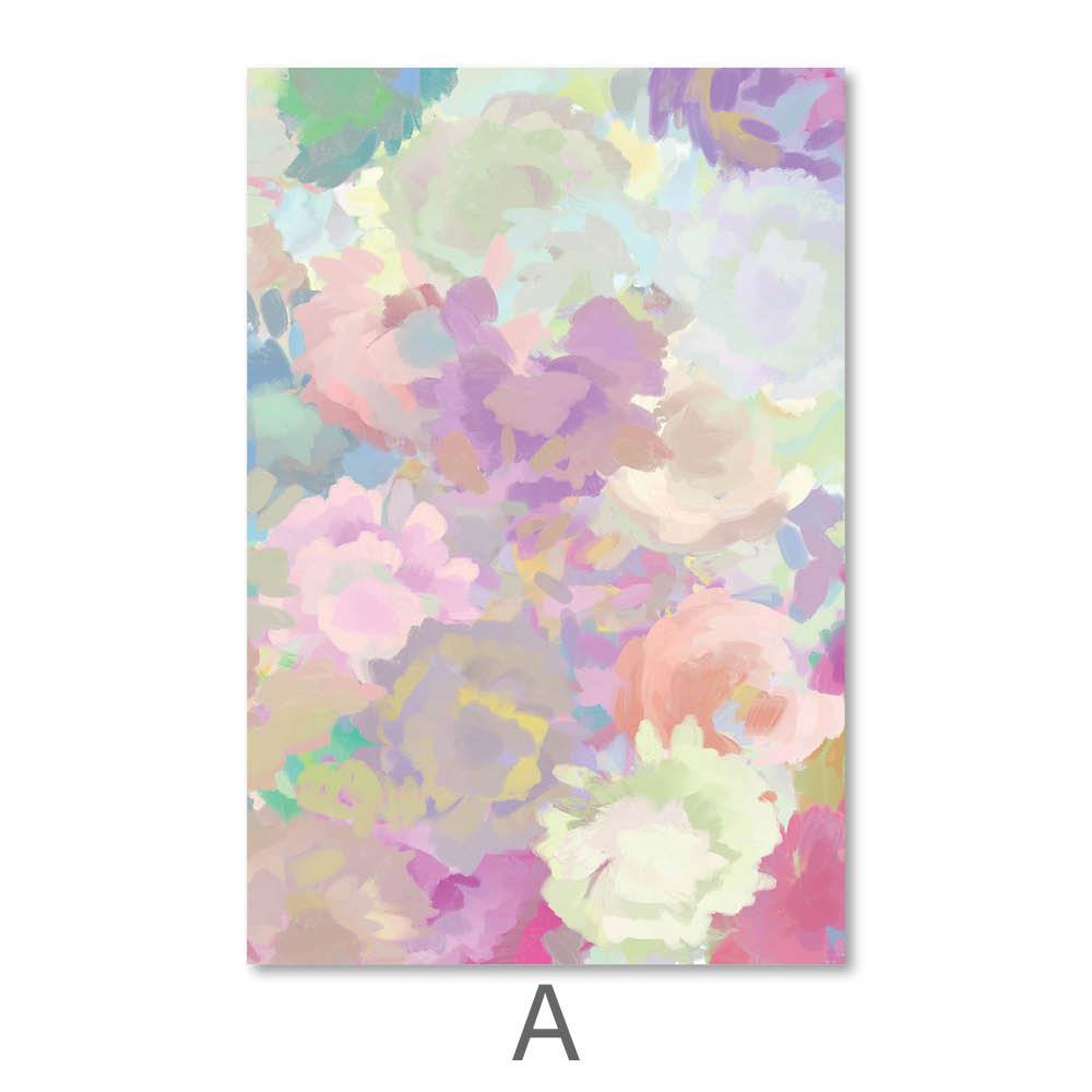 Vibrant Floral Abstract Canvas Art for Home Decor and Wall Aesthetics