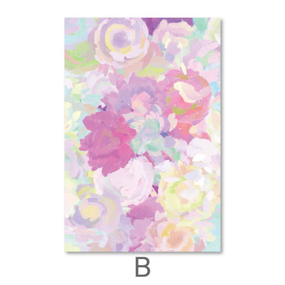 Vibrant Floral Abstract Canvas Art for Home Decor and Wall Aesthetics