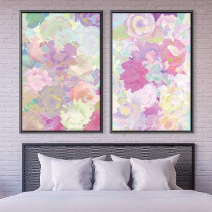 Vibrant Floral Abstract Canvas Art for Home Decor and Wall Aesthetics