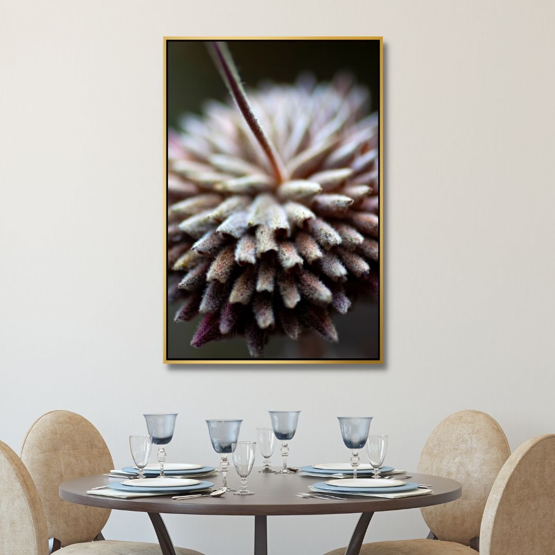 Stunning Close-Up Oil Painting of Unique Flower Textures for Home Decor