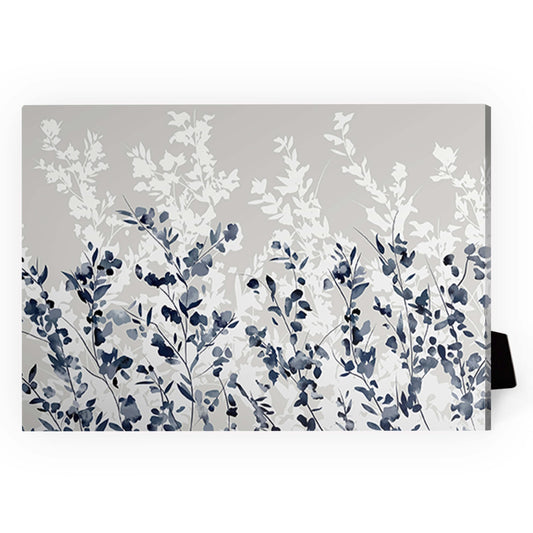 Elegant Blue Floral Oil Painting for Modern Home Decor