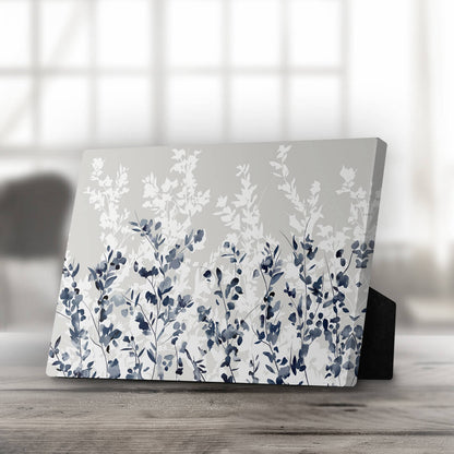 Elegant Blue Floral Oil Painting for Modern Home Decor