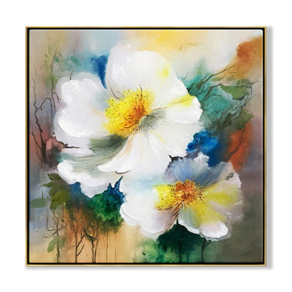 Colorful Floral Serenity - Original Oil Painting for Vibrant Home Décor