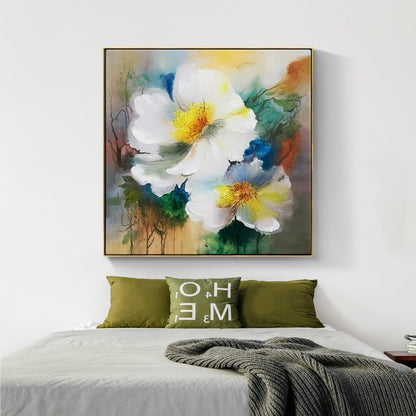 Colorful Floral Serenity - Original Oil Painting for Vibrant Home Décor