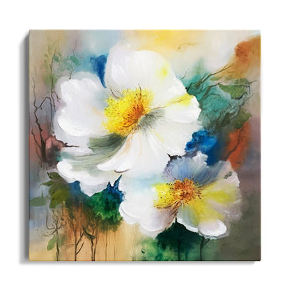 Colorful Floral Serenity - Original Oil Painting for Vibrant Home Décor