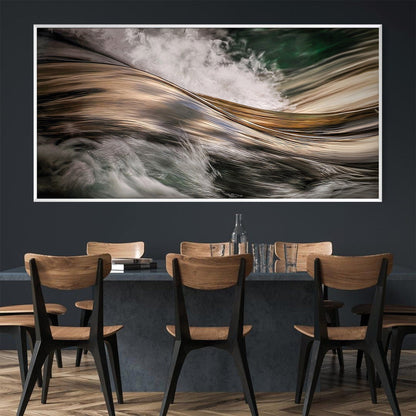 Elegant Flowing Wave Oil Painting for Modern Coastal Decor
