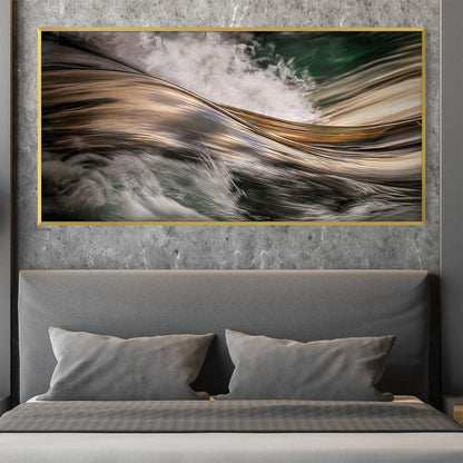 Elegant Flowing Wave Oil Painting for Modern Coastal Decor