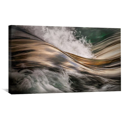 Elegant Flowing Wave Oil Painting for Modern Coastal Decor
