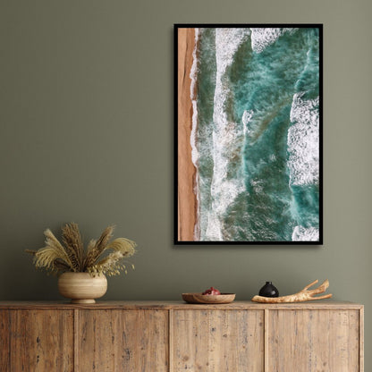 Serene Coastal Waves Triptych - Ocean-Inspired Oil Painting for Home Decor