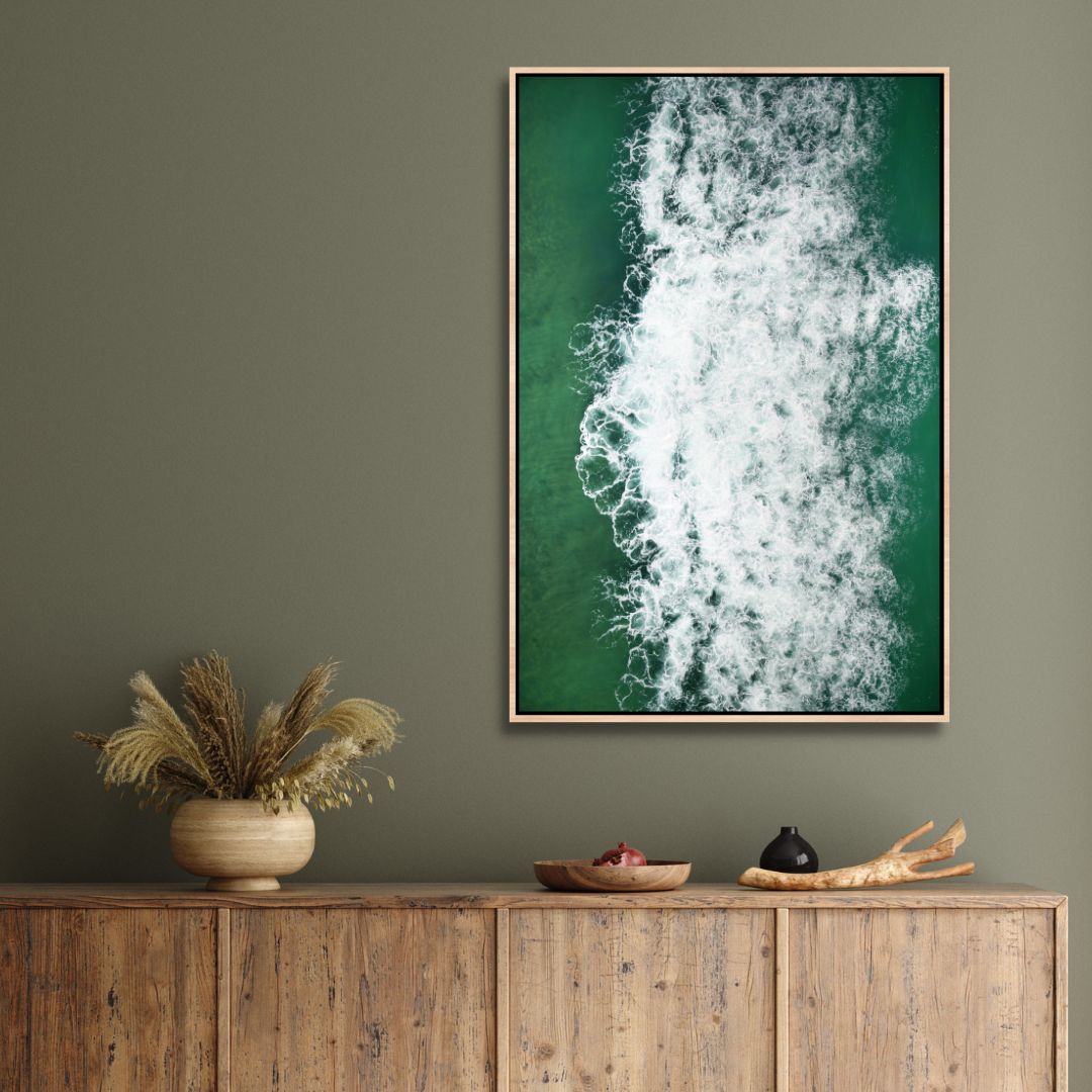 Serene Coastal Waves Triptych - Ocean-Inspired Oil Painting for Home Decor