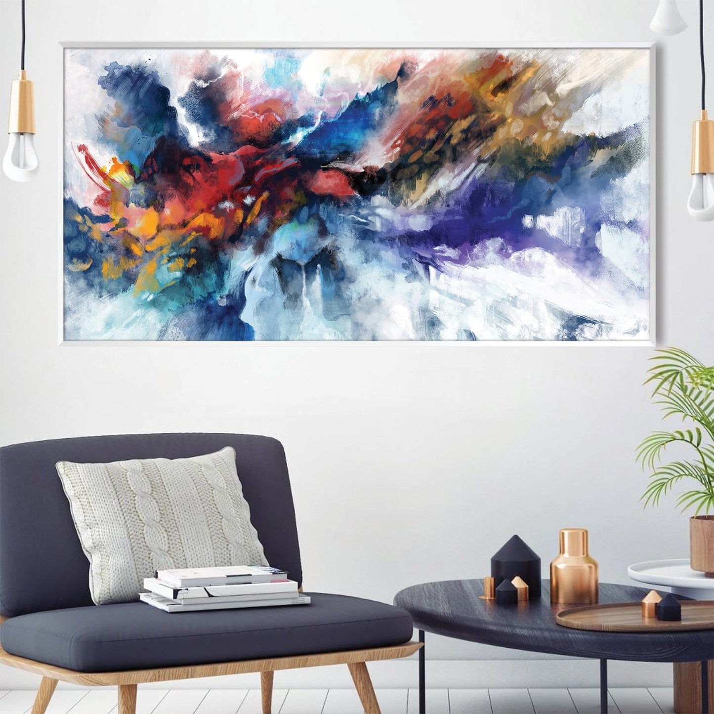 Vibrant Abstract Oil Painting for Modern Home Decor