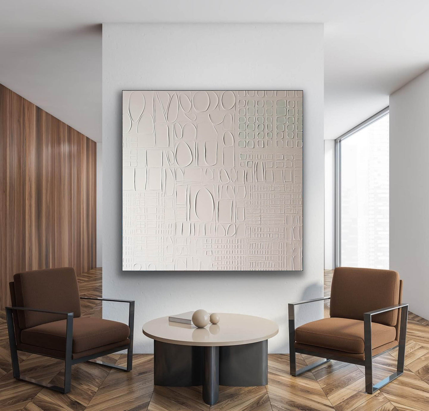 Abstract Textured Oil Painting for Modern Wall Decor