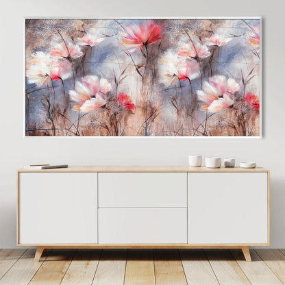 Vibrant Floral Garden Oil Painting for Elegant Home Decor