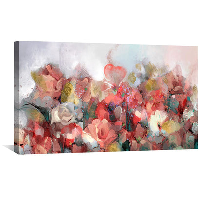 Vibrant Floral Garden Oil Painting for Elegant Home Decor