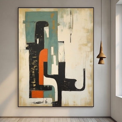 Abstract Modern Wabi-Sabi Oil Painting for Unique Wall Décor