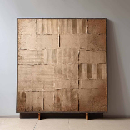 Wabi-Sabi Texture Art for Minimalist Home Decor - Unique Oil Painting