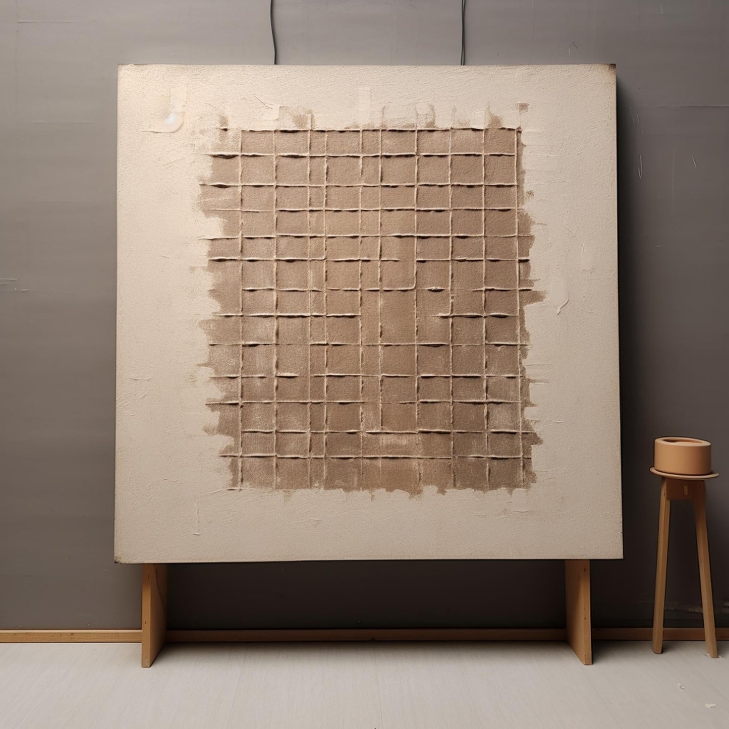 Minimalist Wabi-Sabi Oil Painting for Serene Home Decor and Unique Wall Art