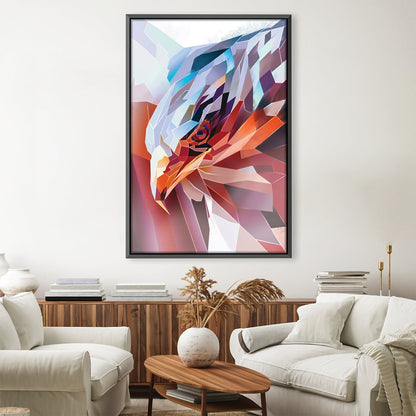 Colorful Geometric Eagle Wall Art for Modern Decor