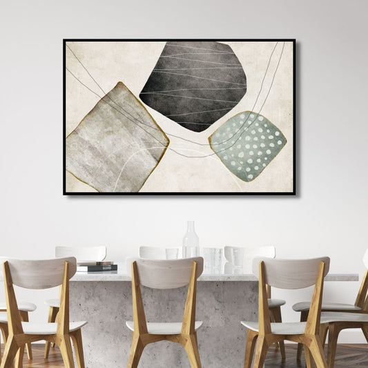 Modern Geometric Abstract Oil Painting for Stylish Home Decor