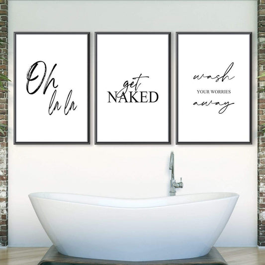 Elegant Minimalist Oil Painting for a Calm and Inviting Bathroom Decor