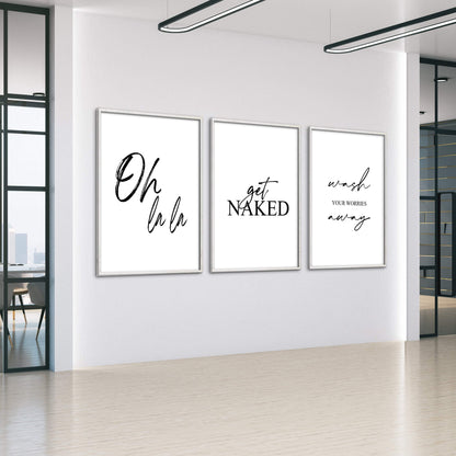 Elegant Minimalist Oil Painting for a Calm and Inviting Bathroom Decor