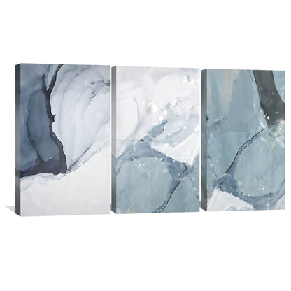 Serene Glacier Landscape Oil Painting for Modern Home Decor