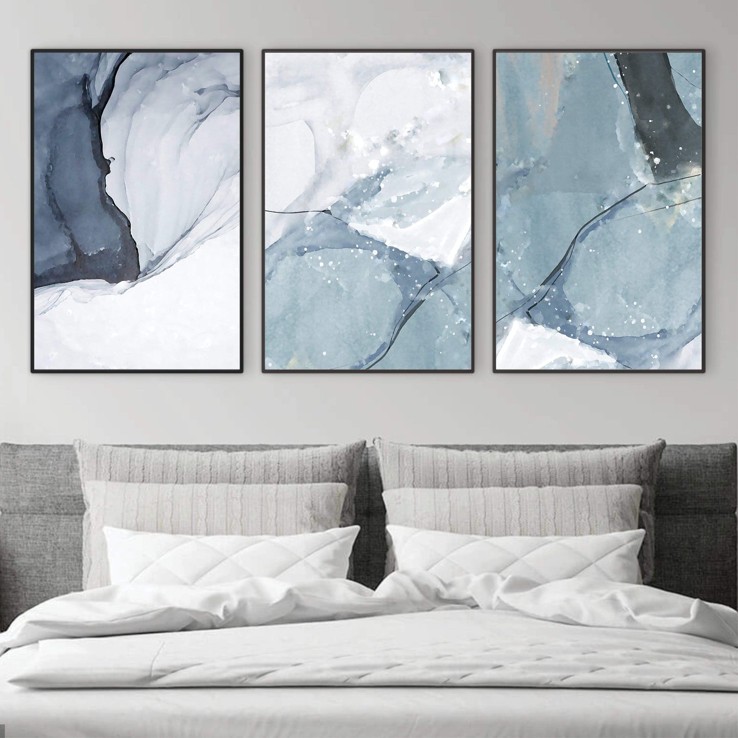 Serene Glacier Landscape Oil Painting for Modern Home Decor