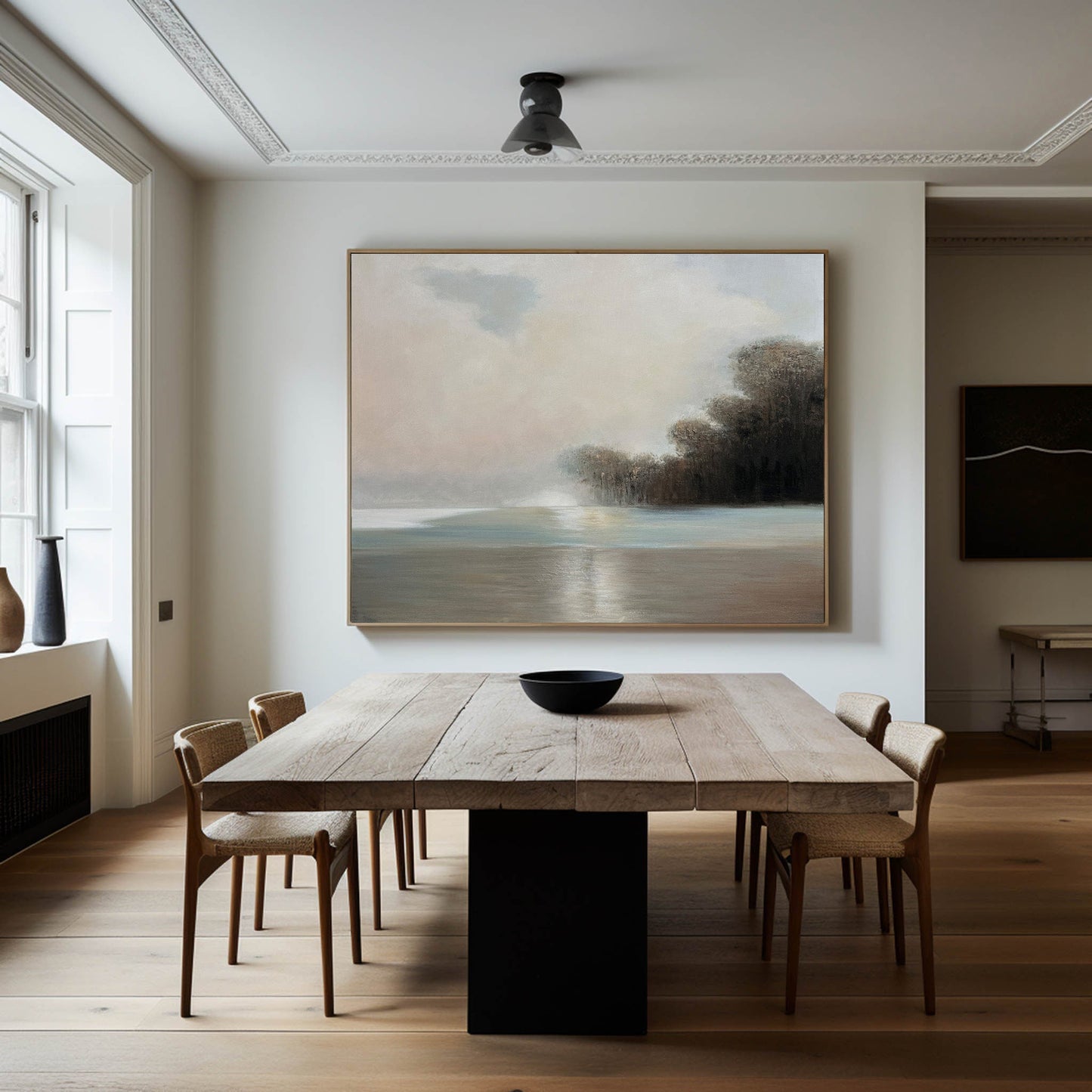 Serene Coastal Landscape Oil Painting for Home Décor and Art Collectors