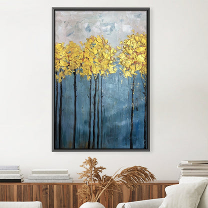 Luxurious Gold Foil Floral Abstract Oil Painting for Modern Home Decor