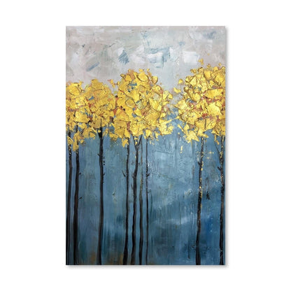 Luxurious Gold Foil Floral Abstract Oil Painting for Modern Home Decor