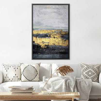 Stunning Golden Night Abstract Oil Painting for Modern Home Decor