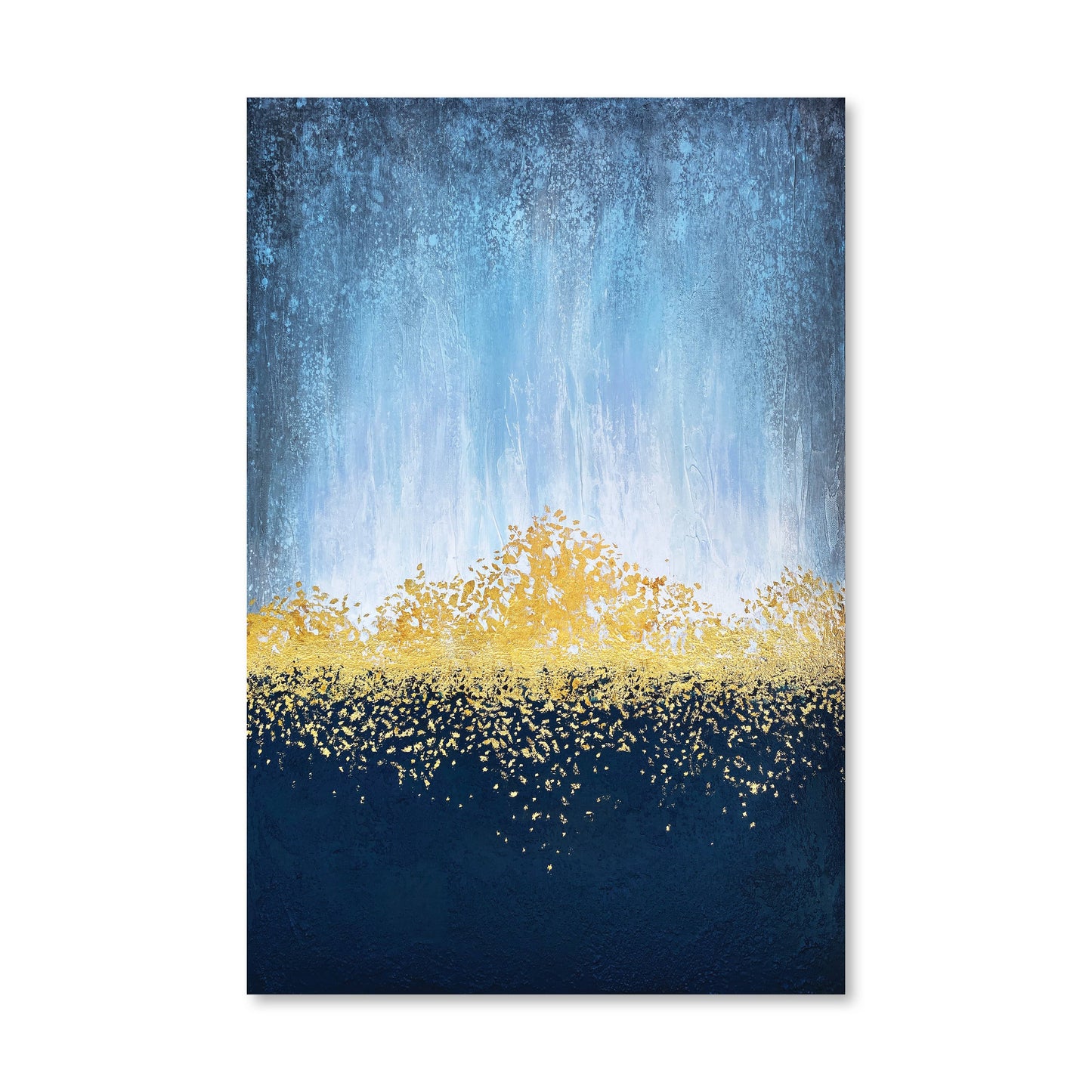 Abstract Golden Starlight Oil Painting for Modern Home Decor