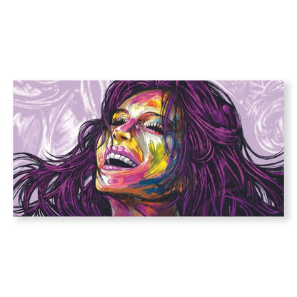 Vibrant Joyful Expression Canvas Art - Modern Oil Painting of Happiness